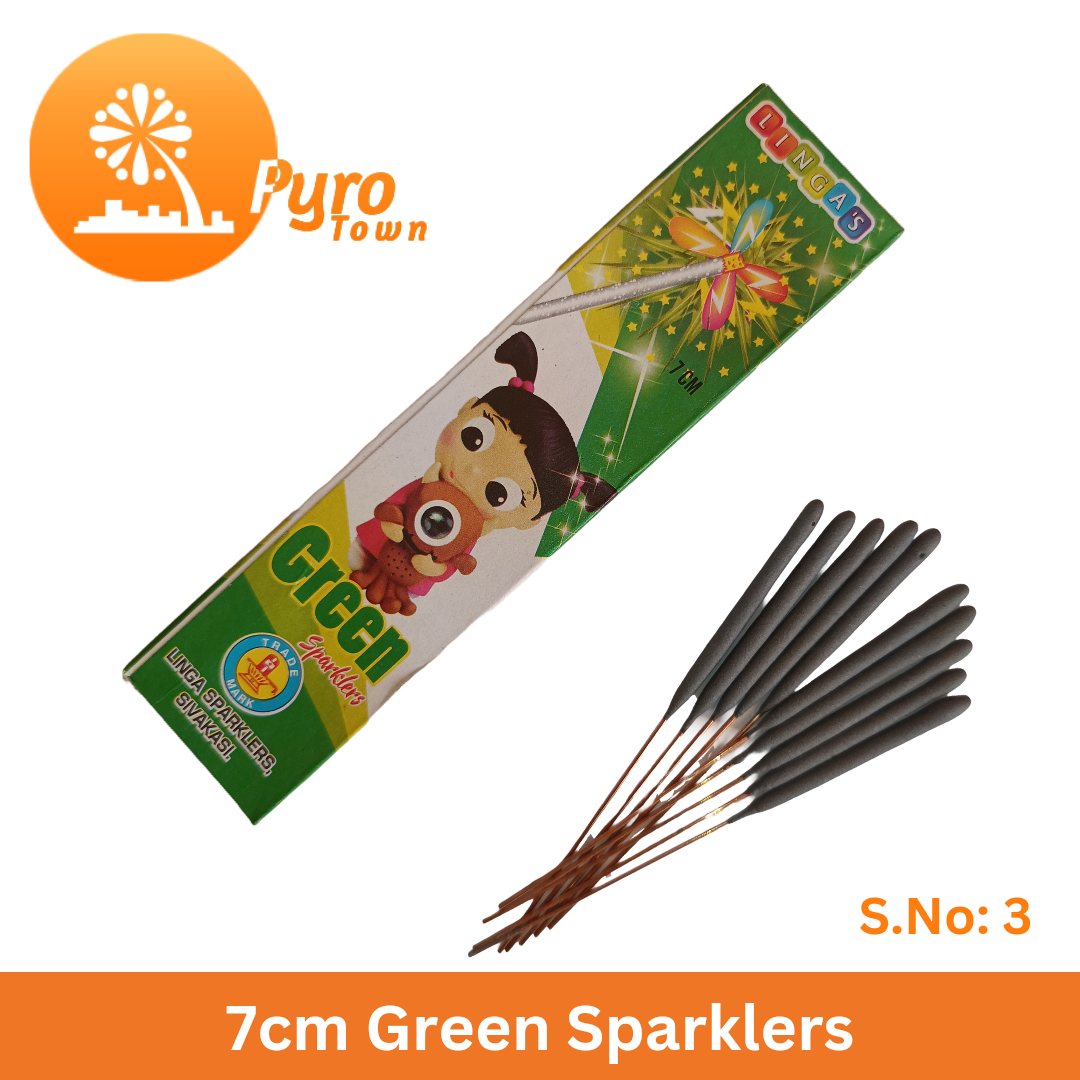 7cm Green Sparklers