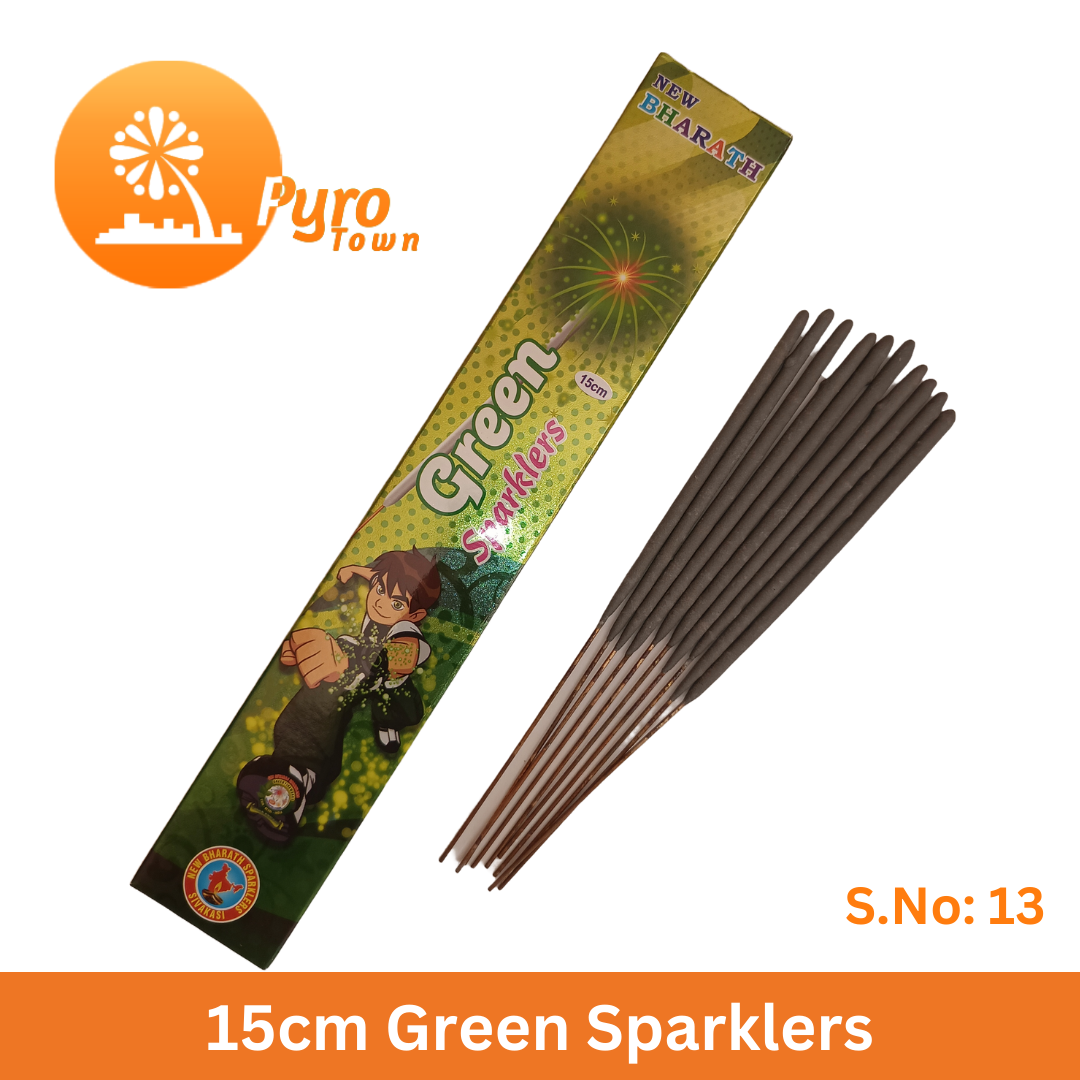 15cm Green Sparklers